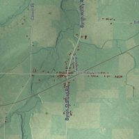 Second close-up of the map of Byron, New York print showing more streets and buildings