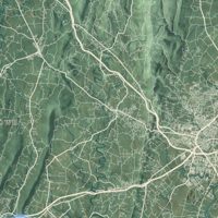 Second close-up of the map of C&O Canal, Maryland print showing more streets and buildings