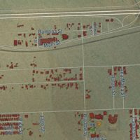 Second close-up of the map of Cabazon, California print showing more streets and buildings