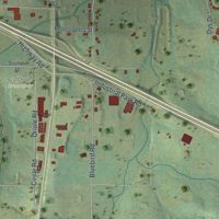 Second close-up of the map of Cabool, Missouri print showing more streets and buildings