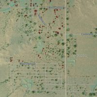 Second close-up of the map of Cactus Flats, Arizona print showing more streets and buildings