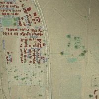 Second close-up of the map of Cactus, Texas print showing more streets and buildings
