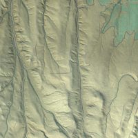 Second close-up of the map of Cairo, Oregon print showing more streets and buildings