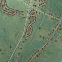 Second close-up of the map of Calcium, New York print showing more streets and buildings