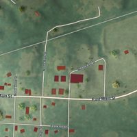 Second close-up of the map of Calhoun, Missouri print showing more streets and buildings