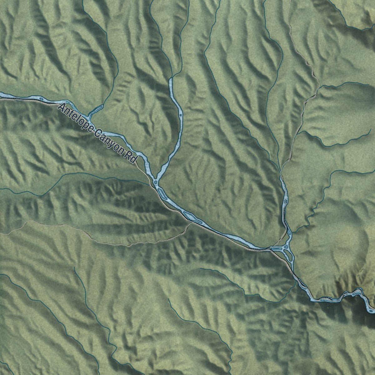 Second close-up of the map of Caliente, Nevada print showing more streets and buildings