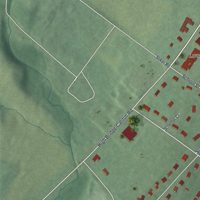 Second close-up of the map of Califon, New Jersey print showing more streets and buildings