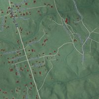 Second close-up of the map of Callaway, Maryland print showing more streets and buildings