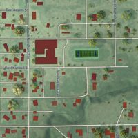 Second close-up of the map of Callaway, Nebraska print showing more streets and buildings