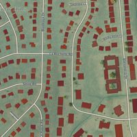 Second close-up of the map of Calumet, Kentucky print showing more streets and buildings