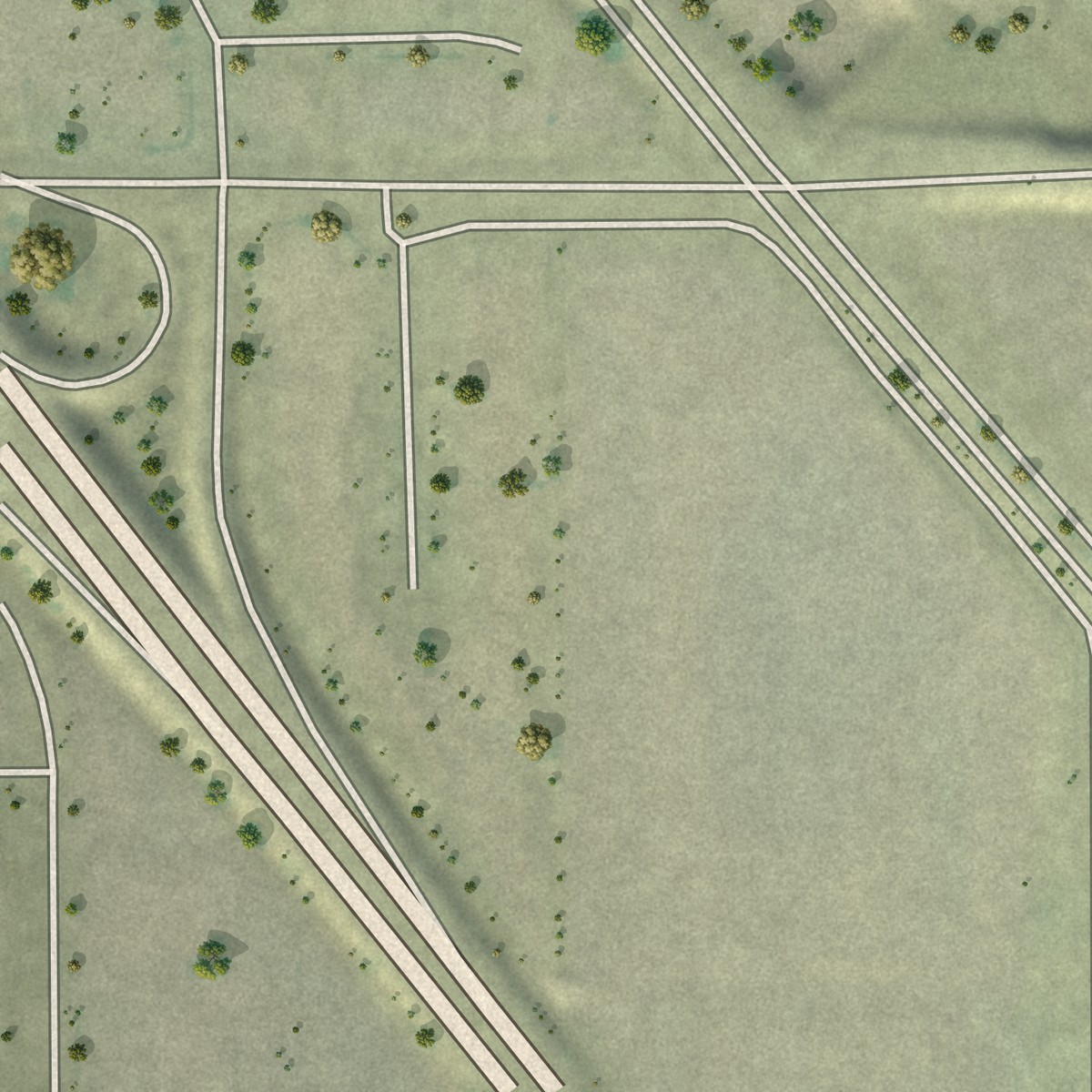 Second close-up of the map of Calwa, California print showing more streets and buildings