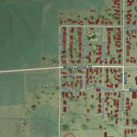 Second close-up of the map of Cambridge, Illinois print showing more streets and buildings
