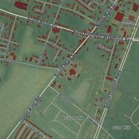 Second close-up of the map of Camden, Delaware print showing more streets and buildings