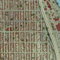 Second close-up of the map of Camden, Minnesota print showing more streets and buildings