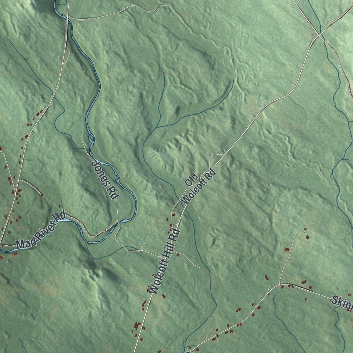 Second close-up of the map of the Town of Camden, New York print showing more streets and buildings