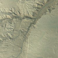 Second close-up of the map of Cameron, Arizona print showing more streets and buildings
