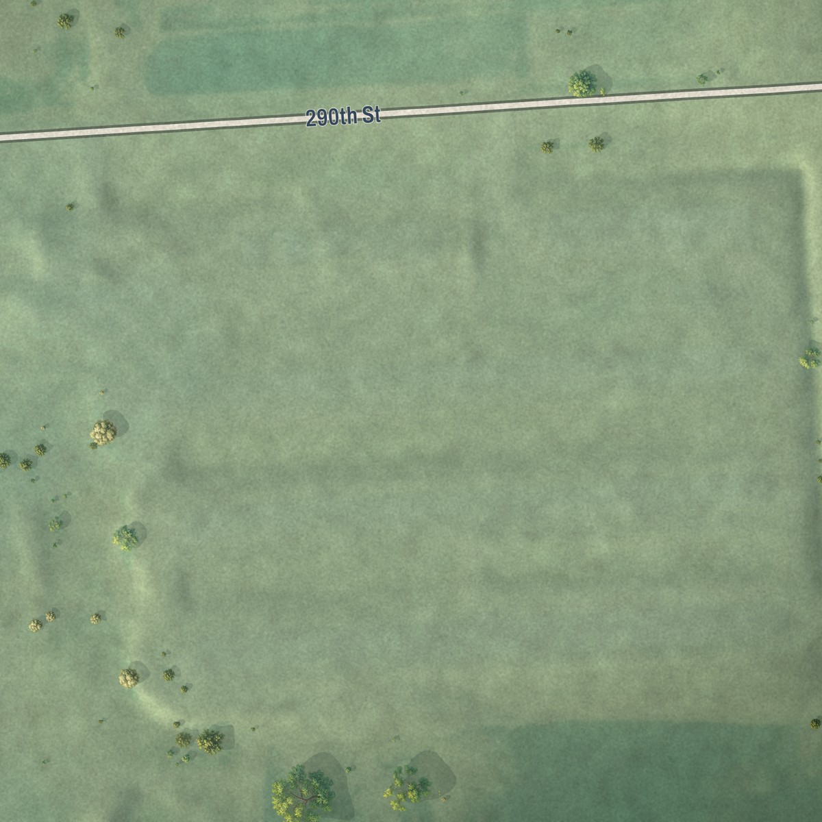 Second close-up of the map of Cameron Colony, South Dakota print showing more streets and buildings