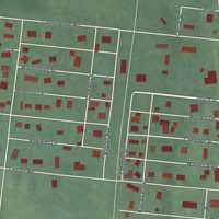 Second close-up of the map of Camp Dennison, Ohio print showing more streets and buildings