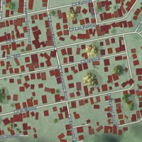 Second close-up of the map of Campanilla, Puerto Rico print showing more streets and buildings