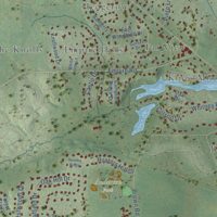 Second close-up of the map of Campton Hills, Illinois print showing more streets and buildings