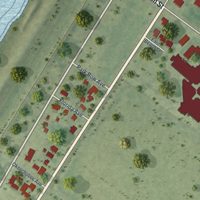 Second close-up of the map of Canal Point, Florida print showing more streets and buildings
