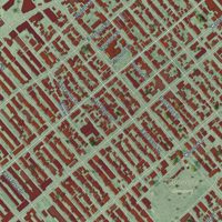 Second close-up of the map of Canarsie, New York print showing more streets and buildings