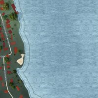 Second close-up of the map of Candlewood Knolls, Connecticut print showing more streets and buildings