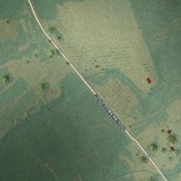 Second close-up of the map of Canoochee, Georgia print showing more streets and buildings