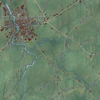 Second close-up of the map of the Town of Canton, New York print showing more streets and buildings