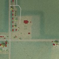 Second close-up of the map of Cantua Creek, California print showing more streets and buildings