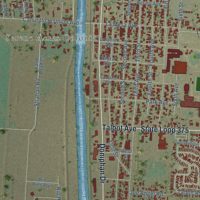 Second close-up of the map of Canutillo, Texas print showing more streets and buildings