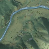 Second close-up of the map of Canyon, Idaho print showing more streets and buildings
