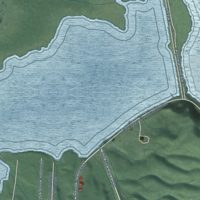 Second close-up of the map of Cape Meares, Oregon print showing more streets and buildings