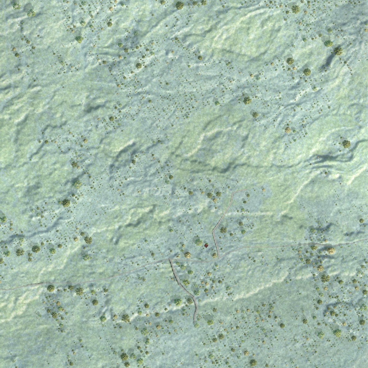 Second close-up of the map of Captain Cook, Hawaii print showing more streets and buildings