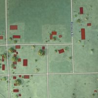 Second close-up of the map of Carleton, Nebraska print showing more streets and buildings