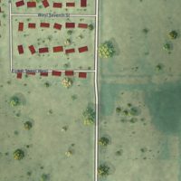 Second close-up of the map of Carlos, Minnesota print showing more streets and buildings
