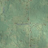 Second close-up of the map of Carlton, Michigan print showing more streets and buildings