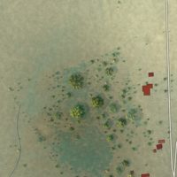 Second close-up of the map of Carlton, Texas print showing more streets and buildings
