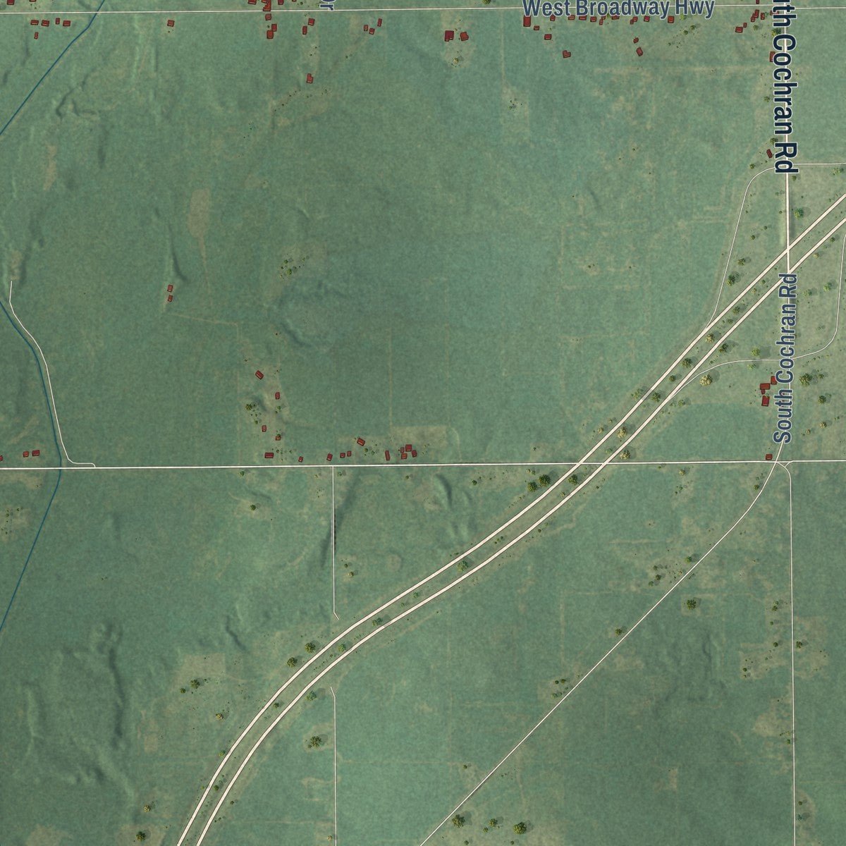 Second close-up of the map of Carmel, Michigan print showing more streets and buildings