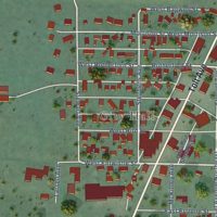 Second close-up of the map of Carnation, Washington print showing more streets and buildings