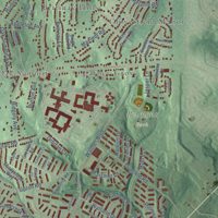 Second close-up of the map of Carney, Maryland print showing more streets and buildings