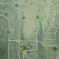 Second close-up of the map of Carolina Meadows, North Carolina print showing more streets and buildings