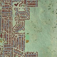 Second close-up of the map of Carpentersville, Illinois print showing more streets and buildings