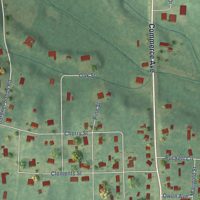 Second close-up of the map of Carrollton, Alabama print showing more streets and buildings