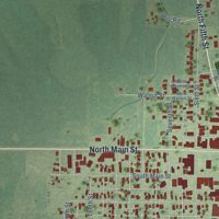 Second close-up of the map of Carrollton, Illinois print showing more streets and buildings