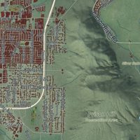 Second close-up of the map of Carson City, Nevada print showing more streets and buildings