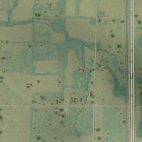 Second close-up of the map of Carytown, Missouri print showing more streets and buildings