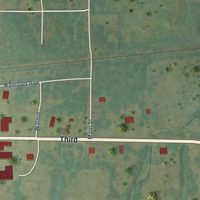 Second close-up of the map of Casa, Arkansas print showing more streets and buildings