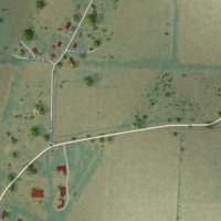 Second close-up of the map of Cash, Arkansas print showing more streets and buildings