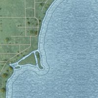 Second close-up of the map of Cassopolis, Michigan print showing more streets and buildings